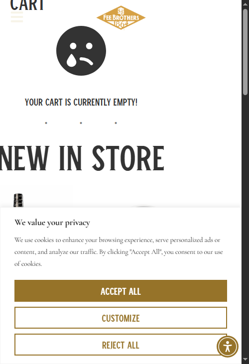Fee Brothers â€” Cart with 'You May Be Interested In' Cross-Sell