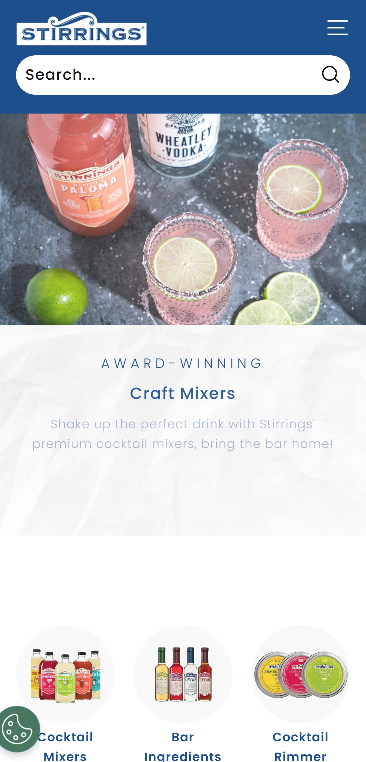 Stirrings â€” Homepage Hero with CTA